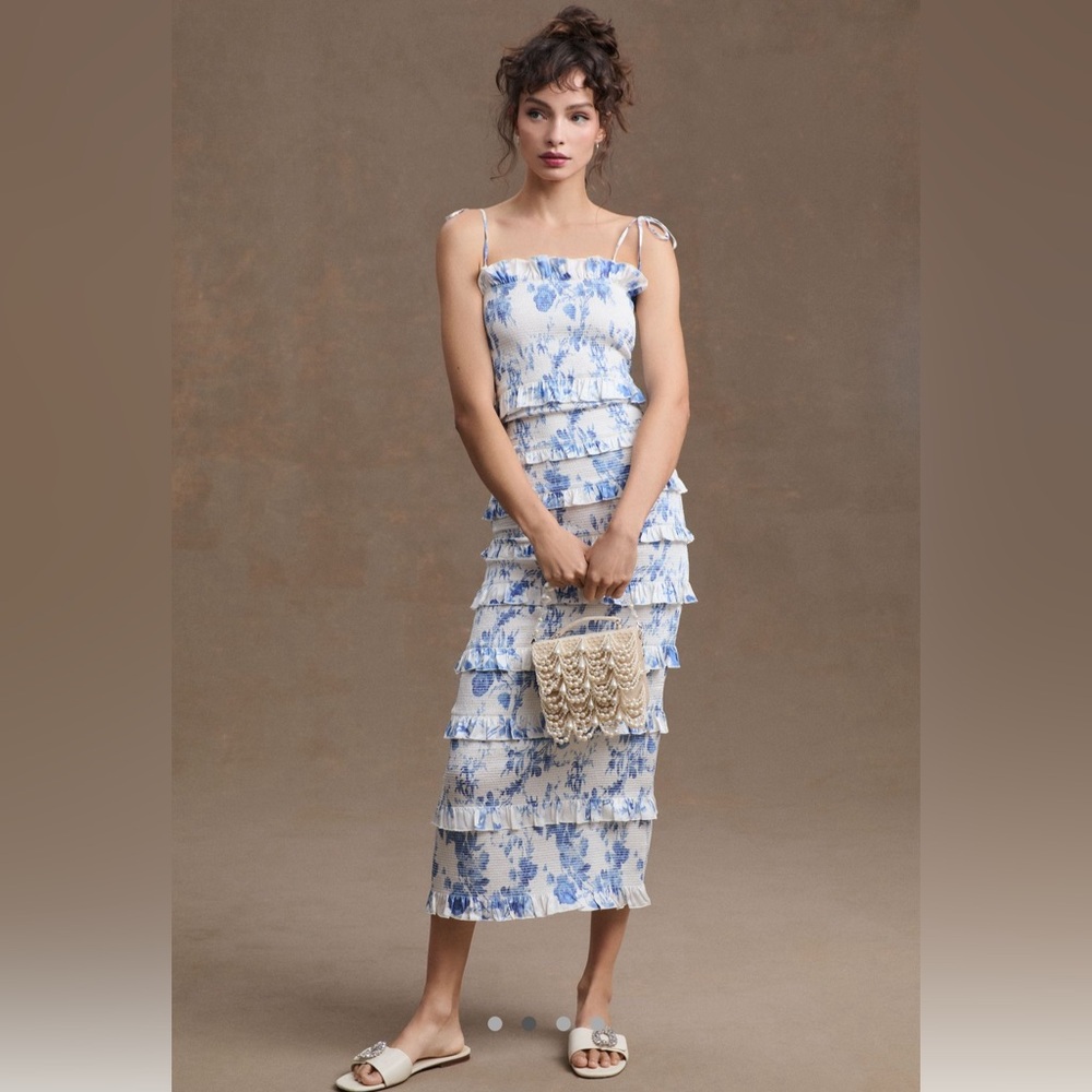 V. Chapman Lily Dress in Provençal Blue Floral
